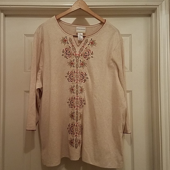 Alfred Dunner top 3/4 sleeve - Picture 1 of 3